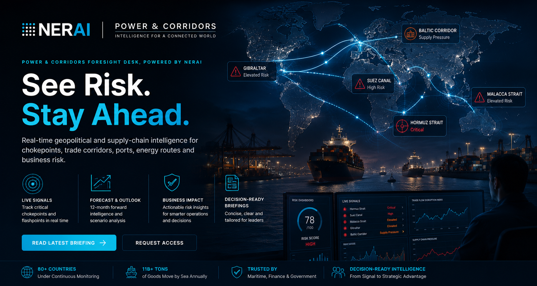 Power & Corridors × NERAI — Foresight Desk: see risk, stay ahead.